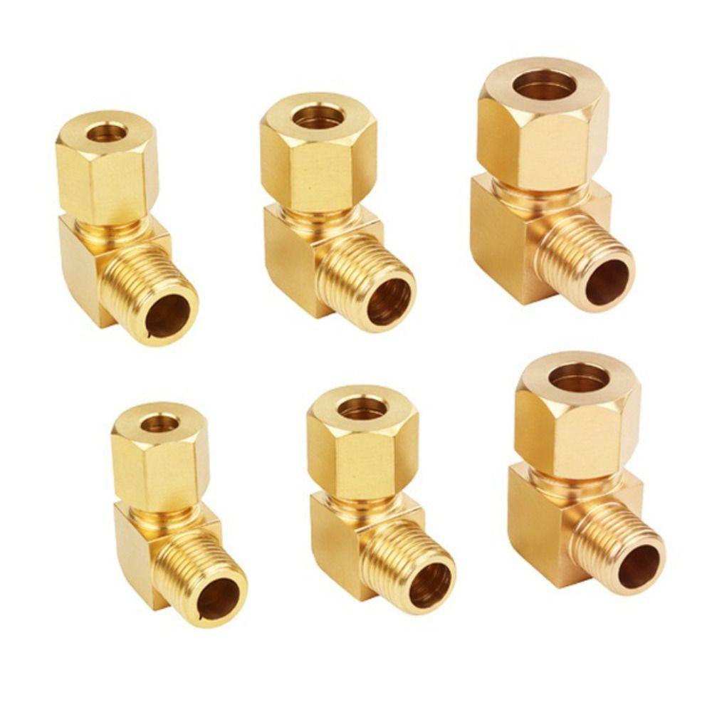 External Thread Compression Tube Fitting 90 Degree Male Elbow Connector Easy Install Tube Elbow
