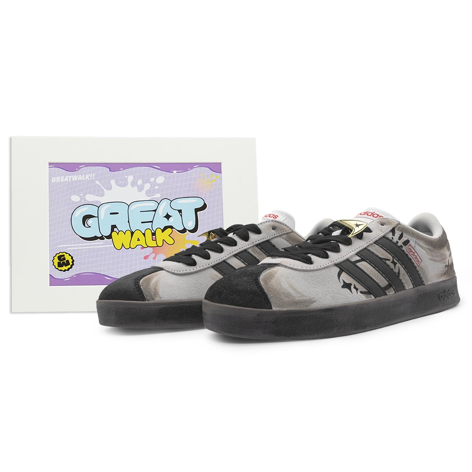 

Adidas VL COURT 2.0 Low top Skateboard Shoes Unisex Gray Black JS3003(Team322-) 38