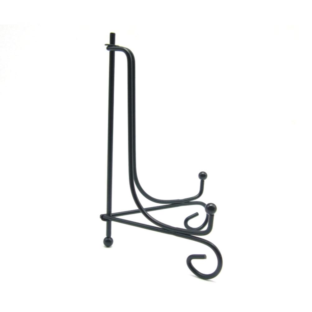2Pcs Black Iron Display Stand for Plates Dishes Pictures Books Stylish Curved Leg Design Premium Material Desktop Home Office