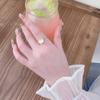 Dongdaemun Moonstone Opal Ring Niche Design Exquisite Light Luxury High-End Gem Open Ring Women