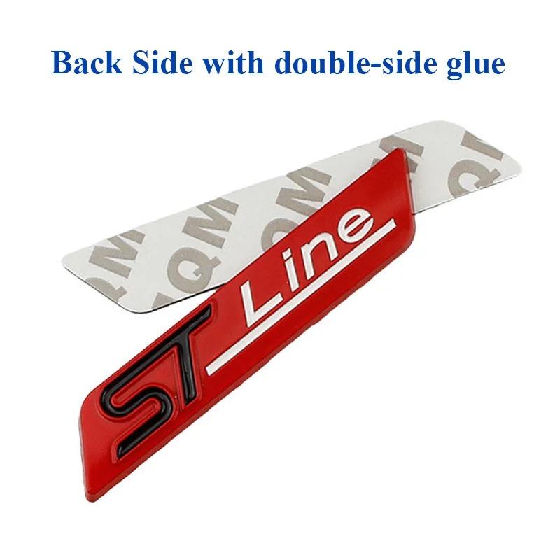 WGL2 3D Metal ST Line Logo Car Rear Trunk Badge Emblem Sider Fender Sticker For Ford STLine Focus Fiesta Mondeo Ecosport Kuga ESCAPE