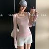 Spring/Autumn Stylish Slim Fit Cotton Long-Sleeve Spicy Girl Two-Piece T-shirt