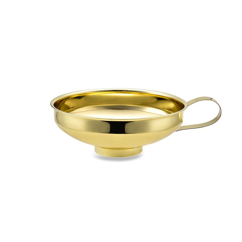 Gold Stainless Steel Wide Mouth Funnel for Jam, Beans, and Pickles