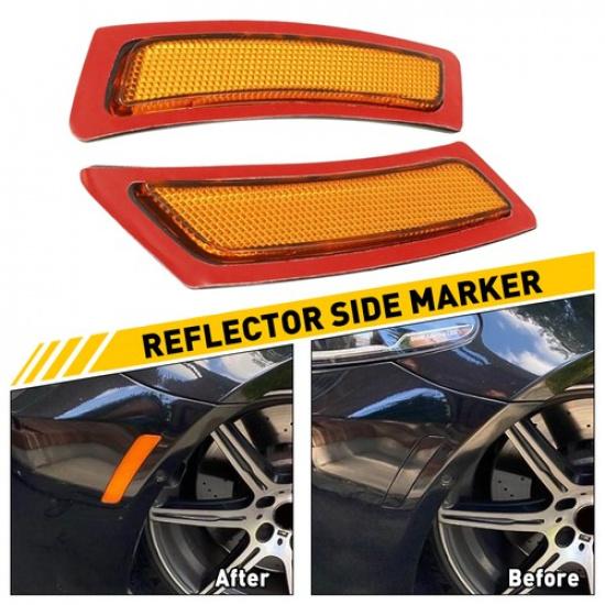 

For F10 2011-2016 BMW 5 Series Amber Side Marker Light Front Bumper Reflectors