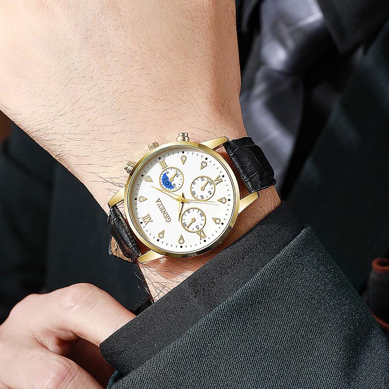 1PC Men's Business Watch Casual Belt Quartz Sports Watch Men's Watch Men's Watch