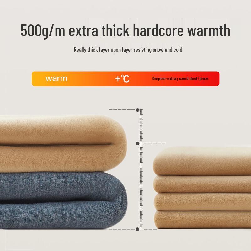 MiiOW Men's Thickened German Velvet Wool Thermal Underwear Set