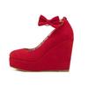 Plus Size 33-42 Shoes for Women Autumn High Heel Platform Wedges Female Pumps Women Buckle Strap Party Evening Wedding Shoes