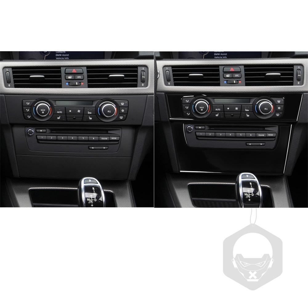 Car Interior Air Conditioning CD Control Panel Cover Trim Sticker For BMW 3 Series E90 E92 2005-2012 Styling Car Accessories