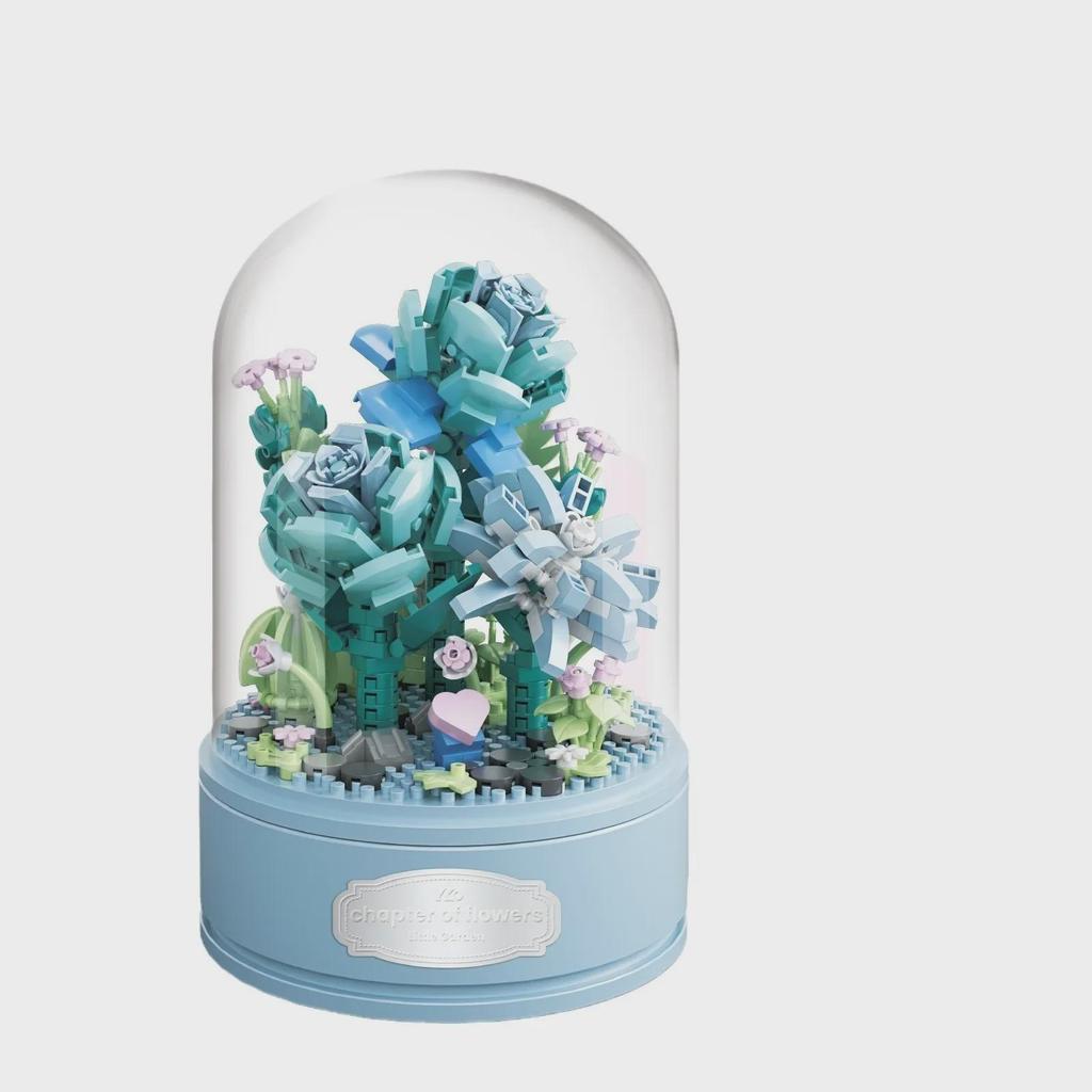 Eternal Rose Music Box Bouquet: Adult Assembled Valentine's Day Gift and Desktop Ornament