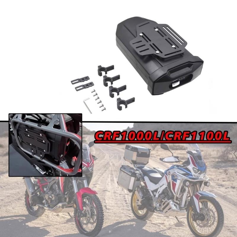 Heavy Duty ABS Motorcycle Tool Container 3.8L Capacity Waterproof Side Mount Accessory for Bike CR1000L/CRF1100L Use
