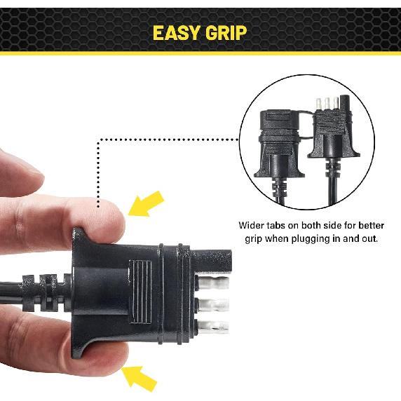 Oyviny 4 Way Flat Trailer Extension Coiled Cable 3 Feet Stretchable 18AWG Vehicle-Side And Trailer-Side 4-Pin Trailer Wiring Harness Pure Copper