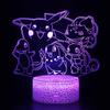 Pikachu Led Night Light 3d Illusion Lamp Bedside Kids Gifts Bedroom