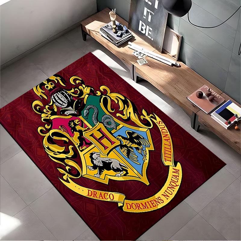 Hogwarts School Crest Carpet Suitable As a Non-slip Mat for the Living Room or Bedroom Sofa