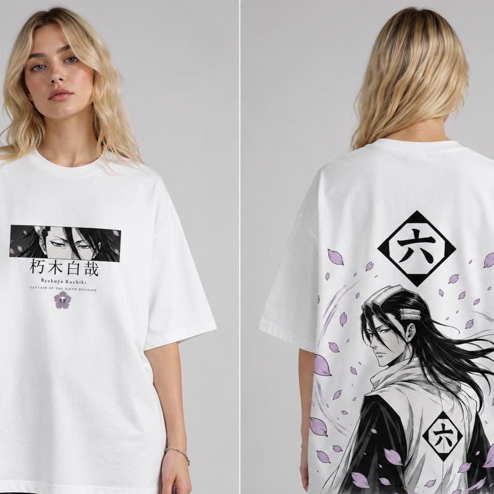 Oversized Cotton T-Shirt | Bleach Inspired All Over Print Anime Streetwear 4XL