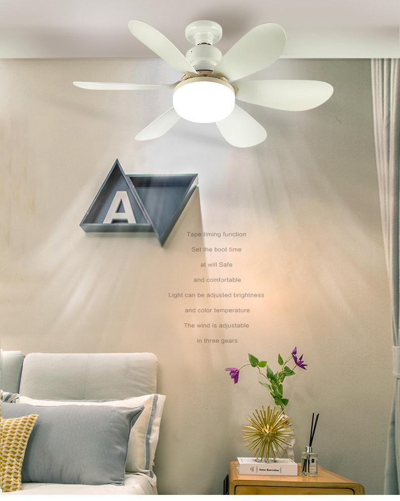 E27 Schraubmontage Leise Deckenventilatorleuchte für Zuhause & Restaurant