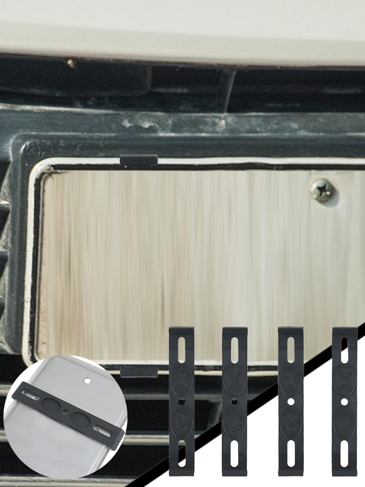 Frameless License Plate Mount 4PCS Weather-Proof Car Tag Holder Car Tag Frame For Front And Rear Car Tags Exterior Car