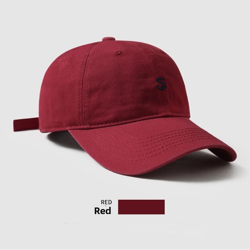 Simple Baseball Hat With Solid Color And Letter Embroidery Design Daily For