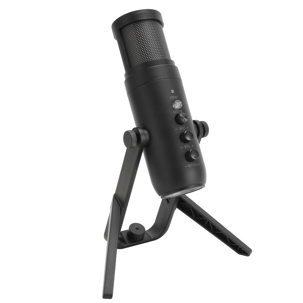 Microphone de Gaming USB Réduction de Bruit Cardioïde Micro à Condensateur PC avec Lumière RGB pour PS5 pour Enregistrement Podcast