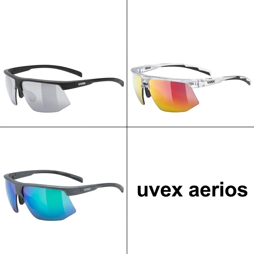 Sports Sunglasses UV400 for Aerios Black Matte [Uvex] Anti-fog Cycling/Running/Outdoor -