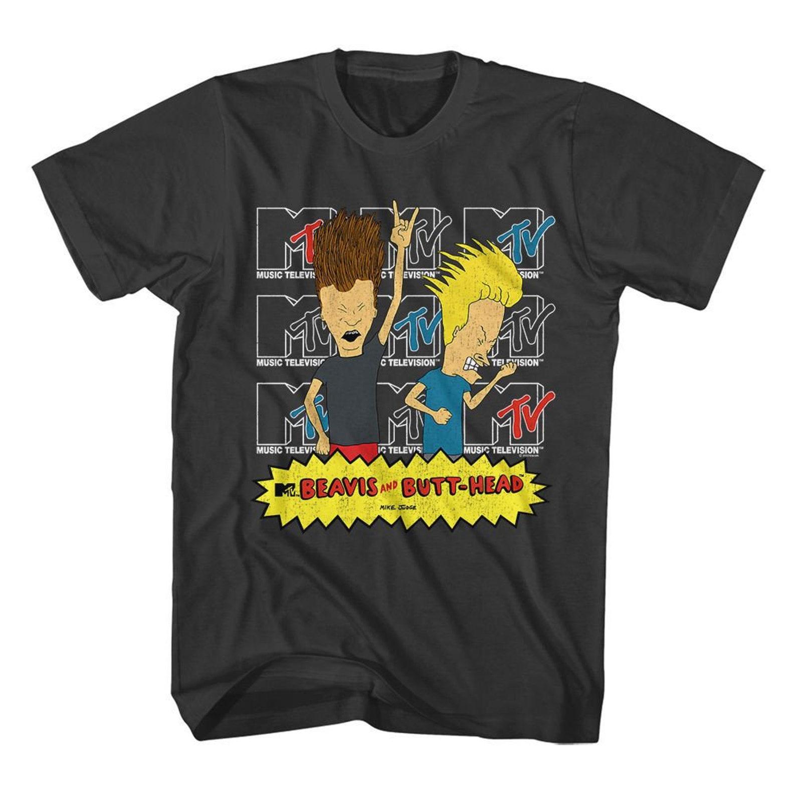 Beavis and Butt-Head Logos Smoke T-Shirt S
