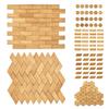 24/48PCS DIY Dollhouse Floor Tiles 1/12 Scale Miniature Floor Board Gift Wood Grain Floor  Dollhouse