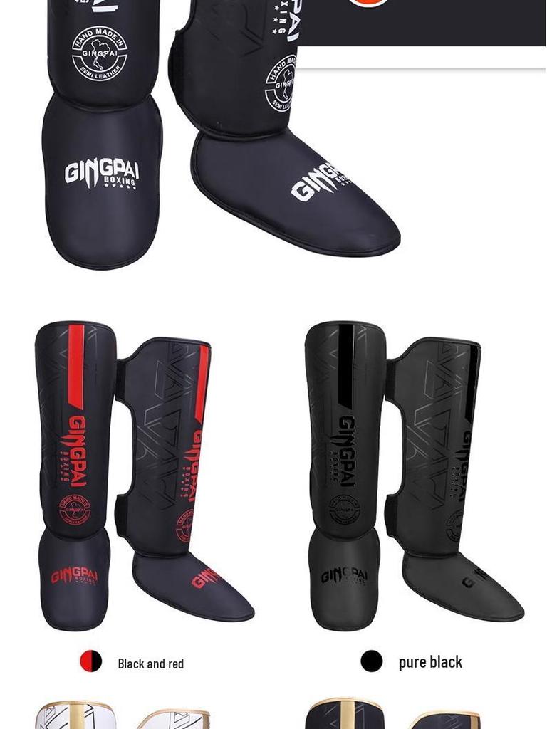 Adult & Child Martial Arts Shin & Foot Guards with Ankle Protection - Ideal for Boxing, Sanda, & Muay Thai Training