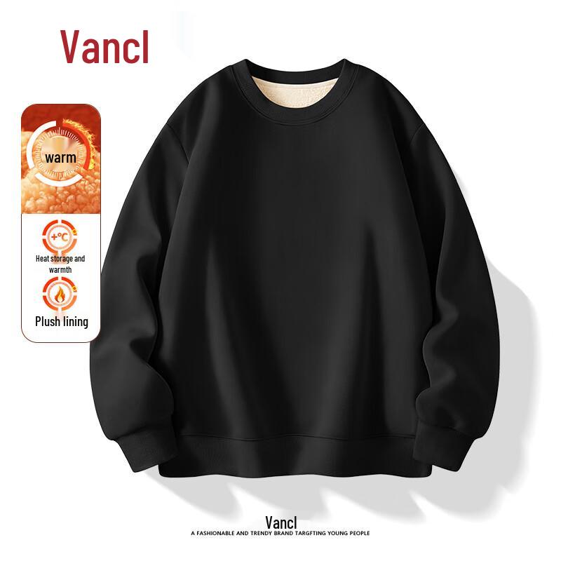 VANCL Men's Lambswool Blend Round Neck Pullover Sweatshirt
