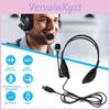 Microphone Cancelling Noise Wired Headphones Universal Interface Upgraded Audio Headset With Microphone For Laptop Computer