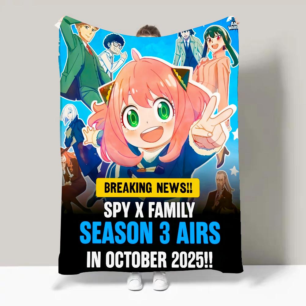 HOT ANIME S-SPY X FAMILY Blanket Design Lightweight  For Dorms, Naps, Living Room, Office,Sofa,All-Season