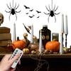 2/4/6 Pack Ghost Taper Candles with Remote and Timer Flameless Taper Candles Plastic Candles Halloween Dinner Decoration Indoor