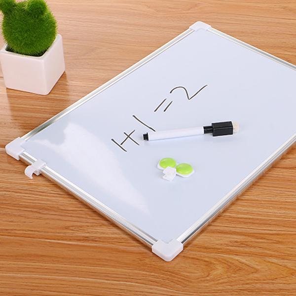 Magnetic Whiteboard With Chalkboard & Markers - Dry Wipe Notice Board For Office, School, Home | 4 Markers Included