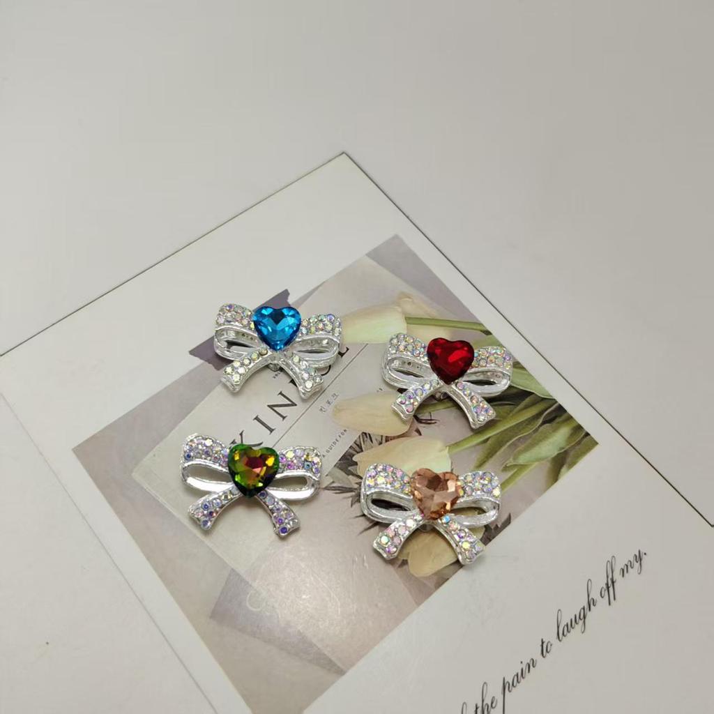 Electroplated Alloy Crystal Bow Tie Butterfly Knot for DIY Jewelry