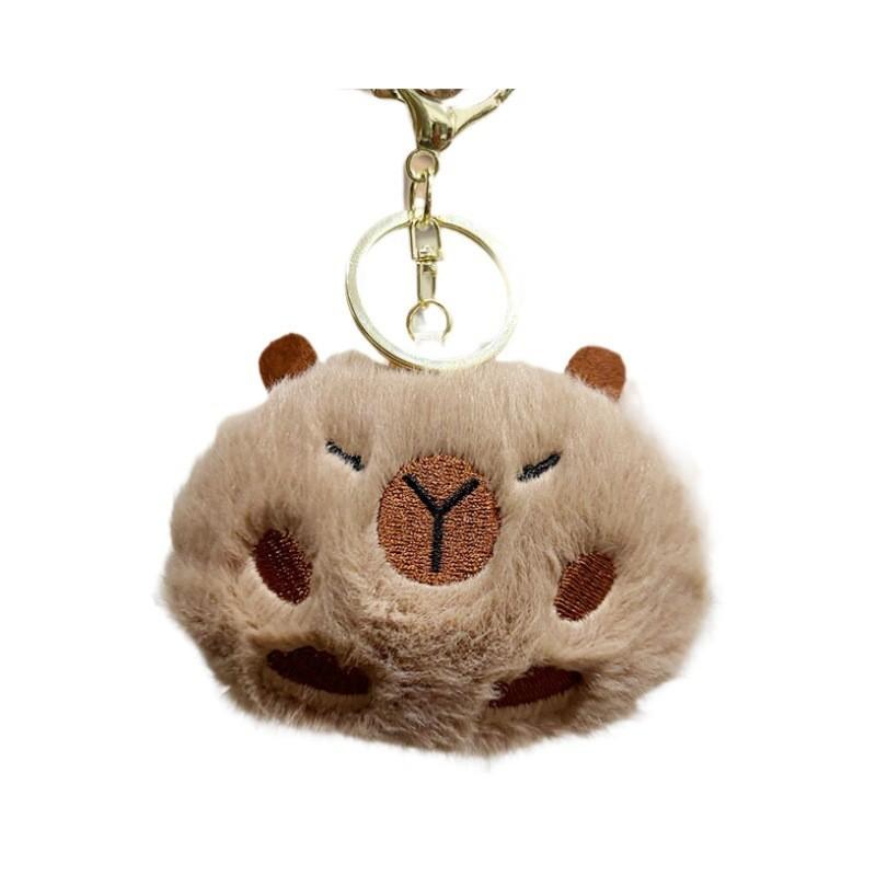 Adorable Mini Capybara Stuffed Animal Keychain Plush Toy Cute Backpack Charm