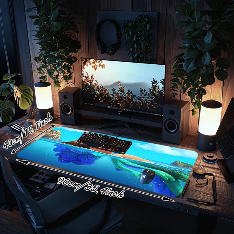 1Pc Underwater Adventure Gaming Mouse Pad Keyboard Desk Mat Non-slip Rubber Lock Edge Waterproof Computer Mousepad for Office Home Decor S159