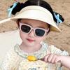 New Kids Square Frame Retro Sunglasses Soft Silicone Trendy UV Protection 23054
