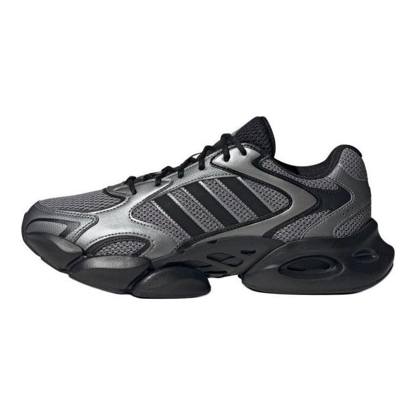 adidas MEGASTRIDE Low Top Casual Running Shoes Unisex Gray Black Sneakers JR6335
