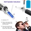 0~32% Brix Refractometer Handheld Sugar Refractometer ATC Fruit Vegetables Juice Beverages Brix Content Refractometer