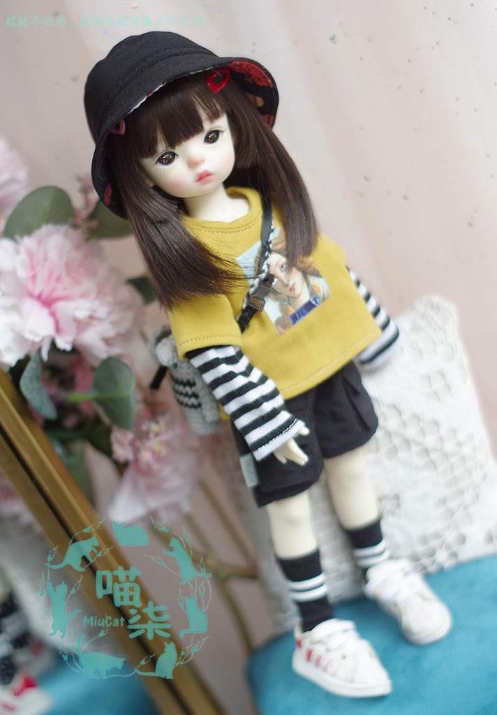 Straight Doll Color Heat Resistant Accessory Wig, 1/6, 1/4, 1/3 Scale, Mix, Semi-Long, (180°C), (1/4 Doll, Brown)