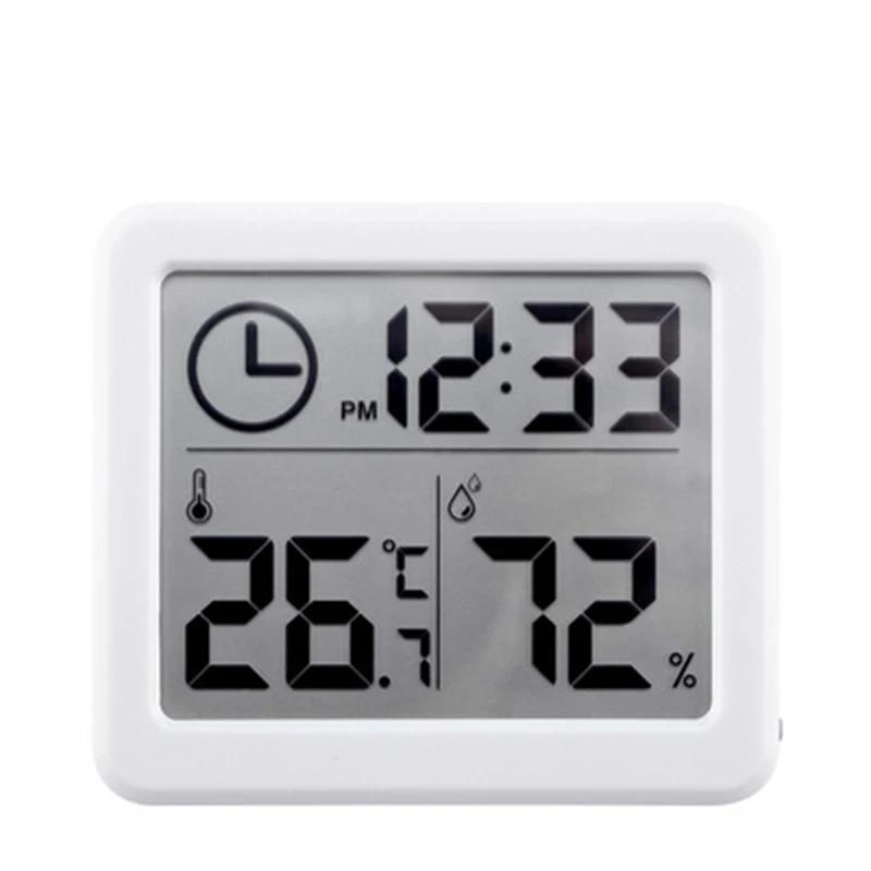 

Home Living Room Bedroom Wall-Mounted and Tabletop Digital Thermometer Hygrometer Clock with Large Display Smart Clock