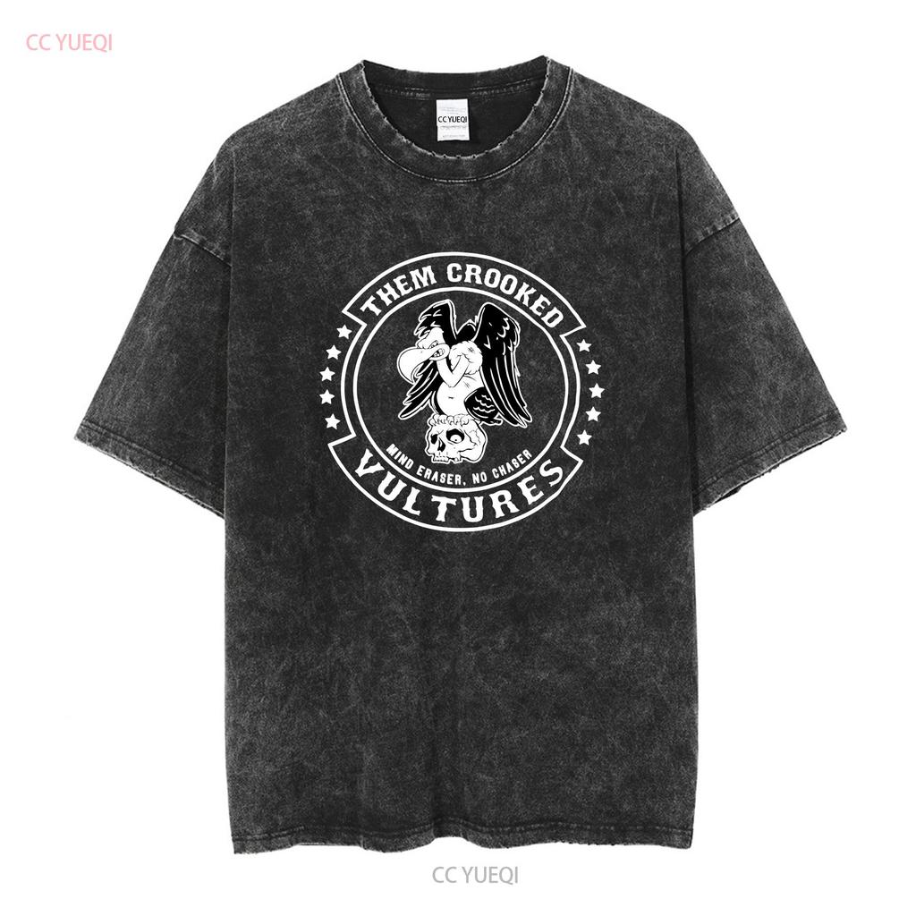 THEM CROOKED VULTURES MIND ERASER NO CHASER T SHIRT NEW OFFICIAL GROHL JONES long or short sleeves vintage Washed graphic