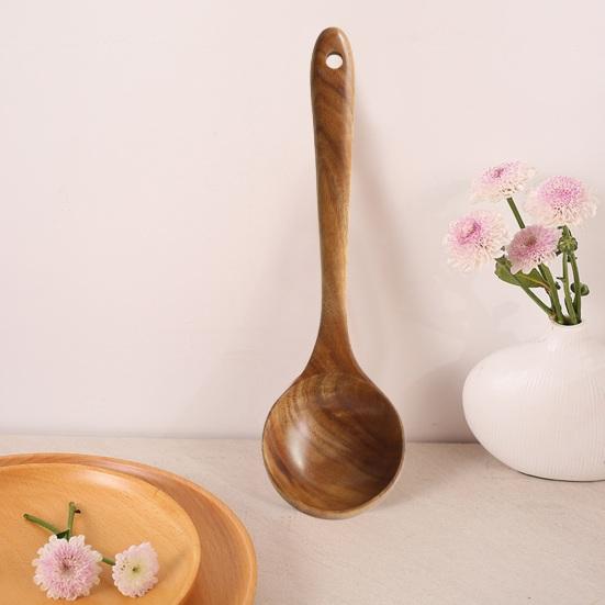 Wooden Cooking Utensils Cooking Spatulas Soup Ladles And Rice Spoons Nonstick Kitchen Tools for Comfortable Grip And Easy Cleaning