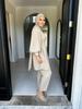 Women's Solid Color Two-Piece Set: Fashionable Top & Pants for Middle Eastern Style