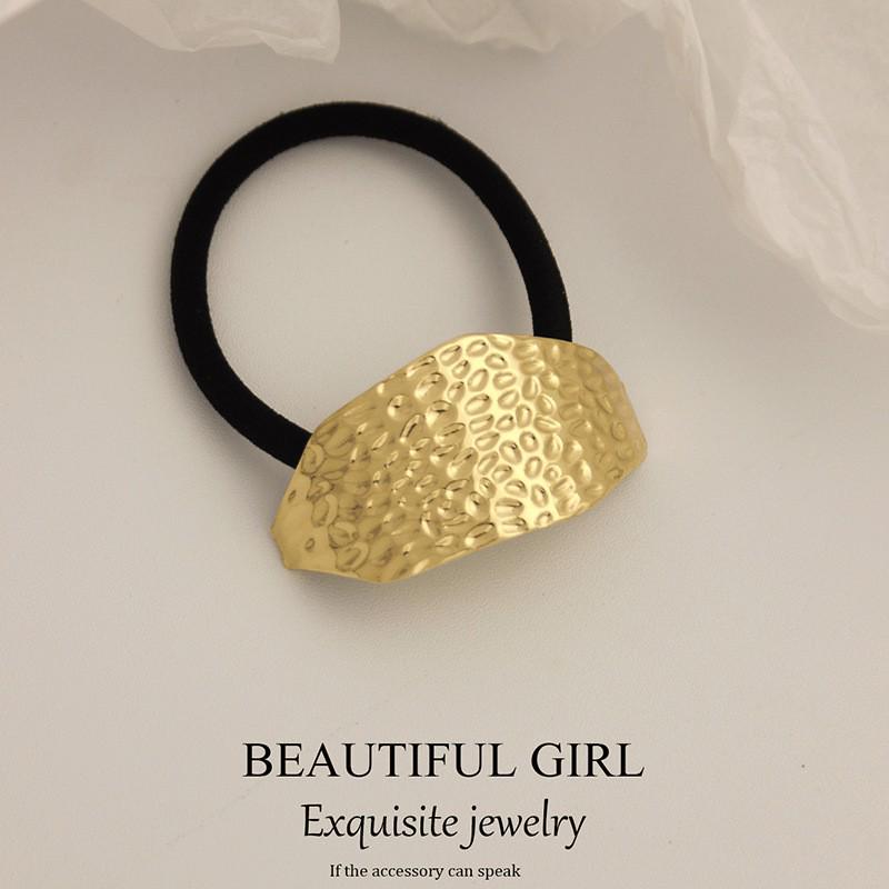 Minimalist Metal Hair Ring - New Korean Style High-End Ponytail Tie Rubber Band.