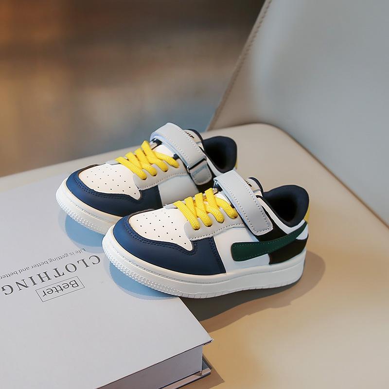 Kids Multicolor Casual Low-Top Velcro Sneakers 27