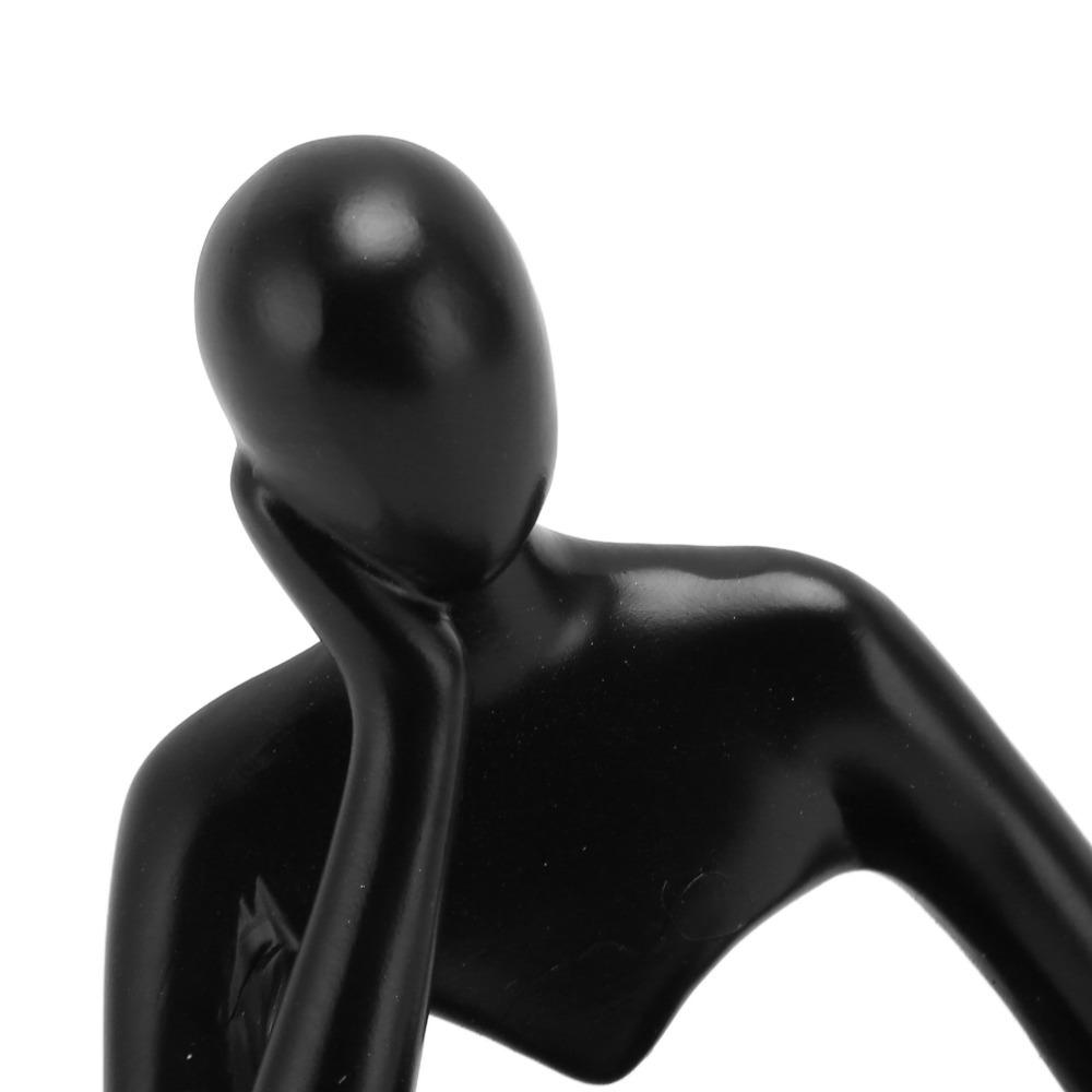 Resin Resin Thinker Desktop Statue Office Desk Resin Display Craft Office Table Decorative Statue чёрный