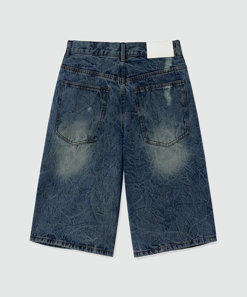 DECET Cr Wide Denim Shorts Dcpt035Crblueb