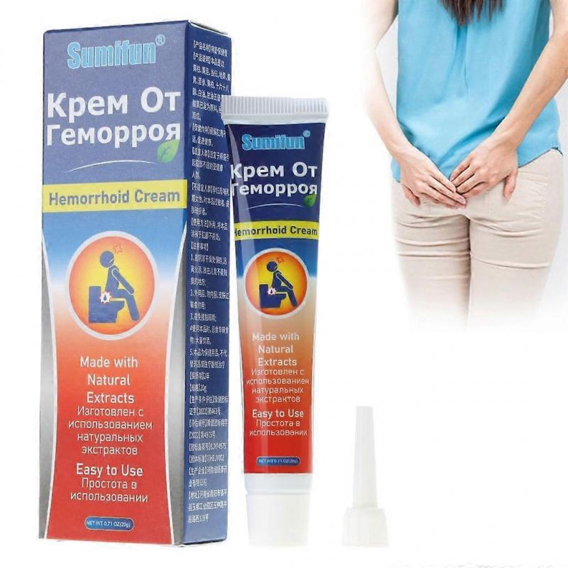 Hemorrhoids Treatment Cream Chinese Herbal Extracts Hemorrhoids Internal External Piles Butt Fissure Pain Relief for Women Men