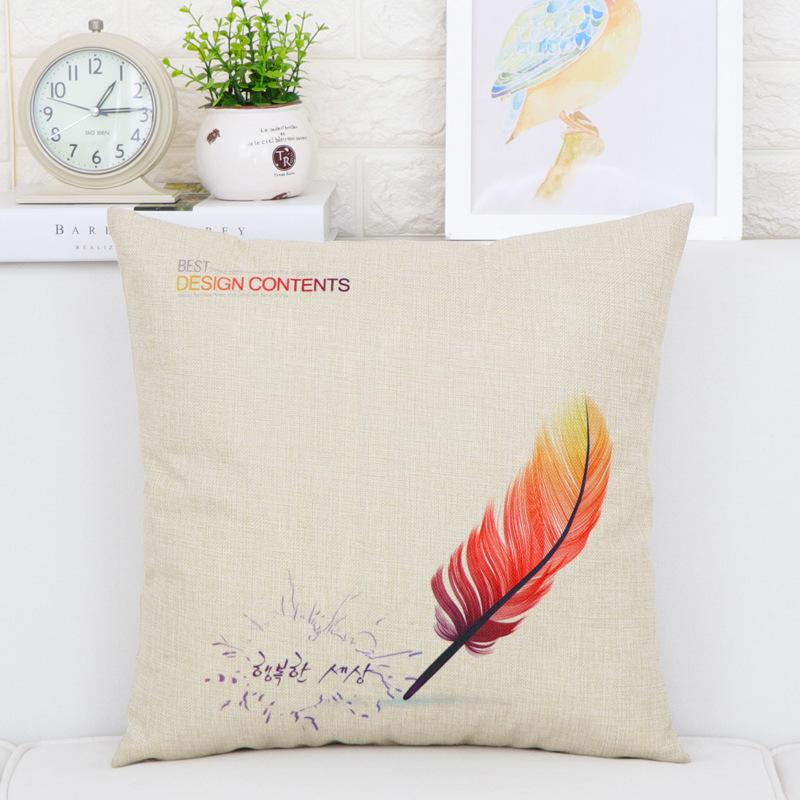 

Подушка-подушка Диванная подушка Офисная подушка для поясницы и спины Подушка для защиты поясницы в скандинавском стиле из перьев на изголовье кровати 45x45CM separate shell