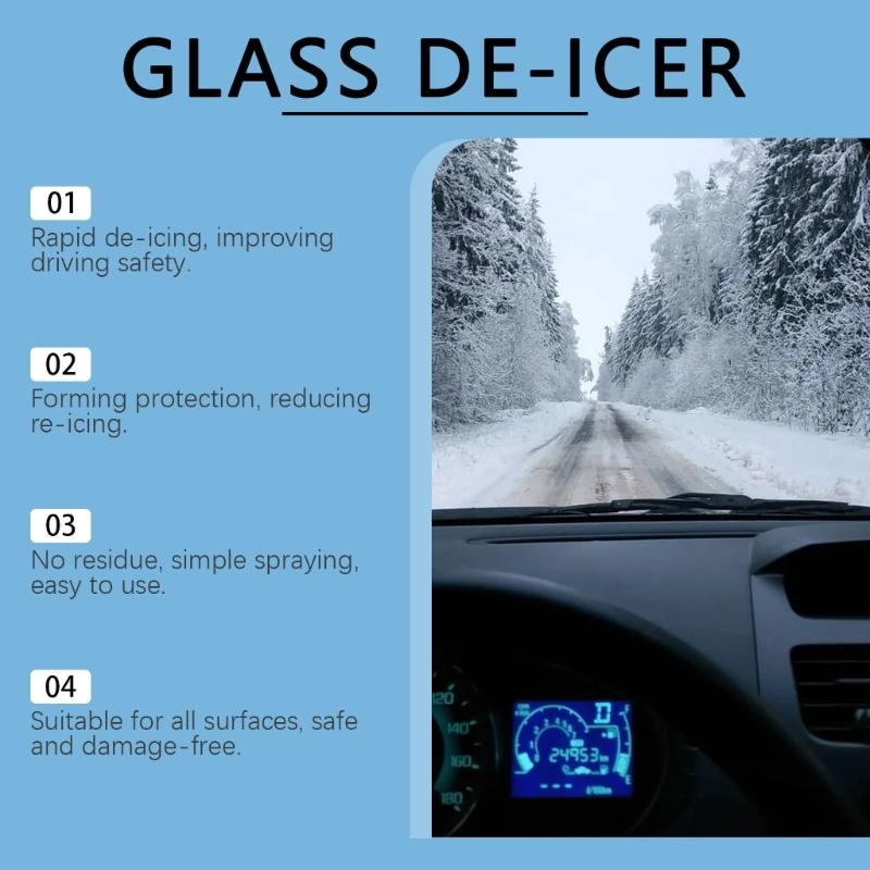 Car Ice Remover Sprayer Winter Car Windshield Deicer Snow Removal Sprayer Defrosting AntiIcing Tool 250ml