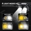 2 COB Yellow Light Dual Light Source Led Headlamp Outdoor Camping Lantern Portable Headlight Head Lamp Usb Head Flashlight Torch